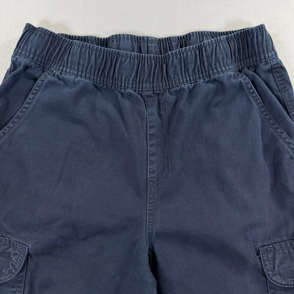 Place Boys Cargo Pants Size 16 Navy Blue Elastic Waist Straight Leg Casual 29x27
